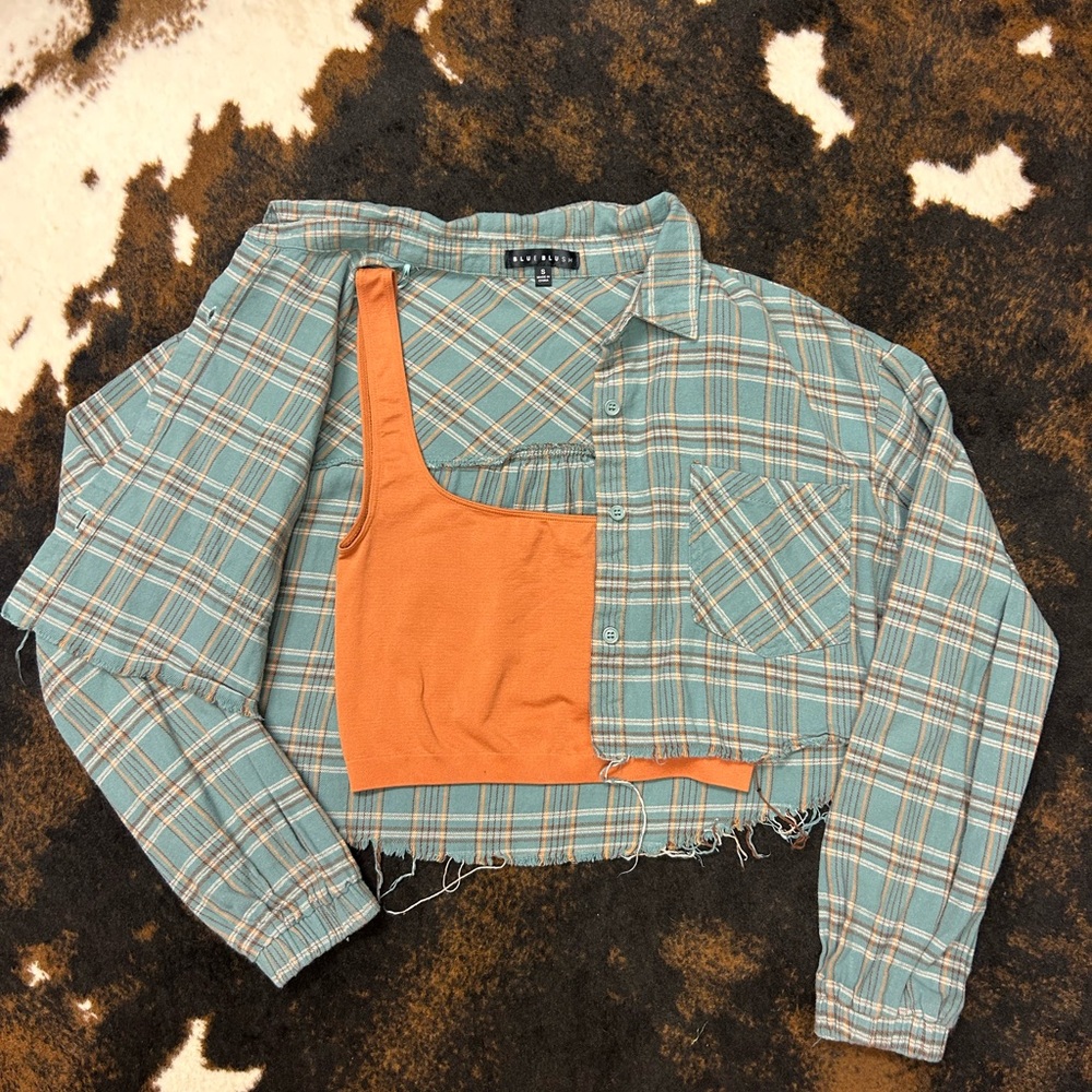 Buckle Combo- Flannel + Tank Top